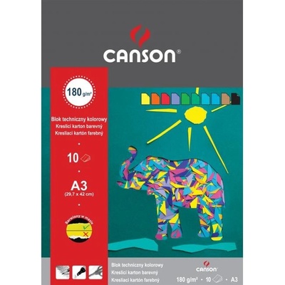Canson farebný výkres A4 mix 10 farieb 160g/m2
