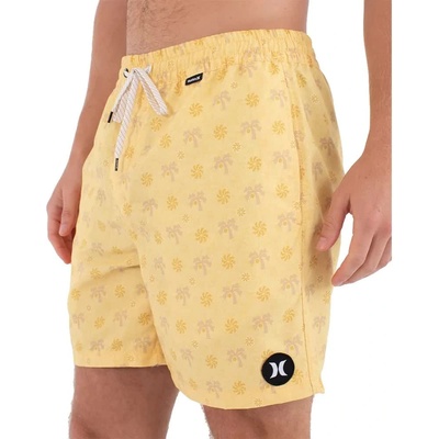 Hurley Бански гащета Hurley Volley Icon Printing Press Coconut swimming shorts - Yellow (Macadamia)