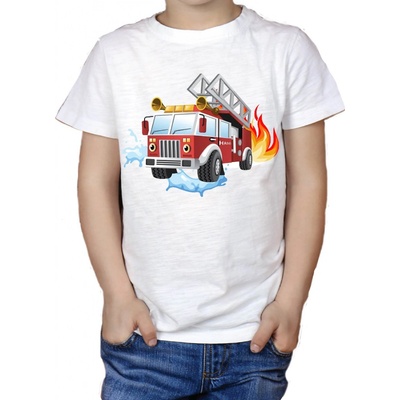 Fajntričko Kids dětské tričko HASIČI bílá