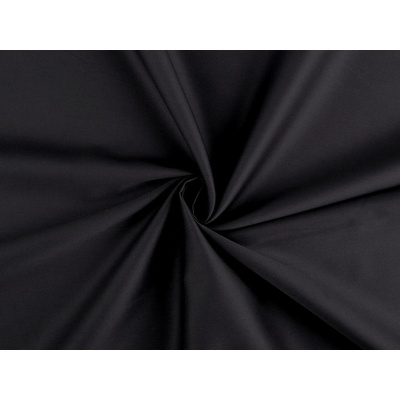 Bavlněný satén hladký šíře 220 cm Varianta: 7 black černá, Balení: 1 m