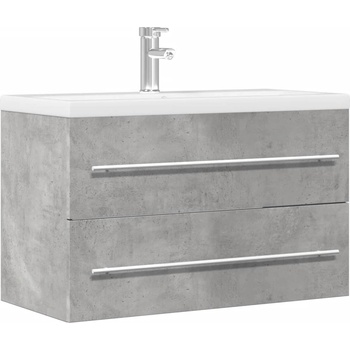 vidaXL Шкаф за мивка, бетонно сиво, 80x38, 5x48 см, инженерно дърво (856228)