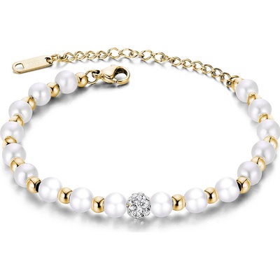 Mabell Dámský náramek z chirurgické oceli JAMIE CZ221GS976-GOLDC45