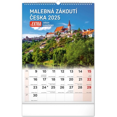 NOTIQUE Nástenný Malebné zákutia Česka s extra veľkým iom 33 x 46 cm 2025