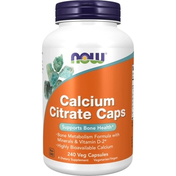 NOW Calcium Citrate Caps | + Magnesium, Vitamin D, Zinc, Copper, Manganese [240 капсули]