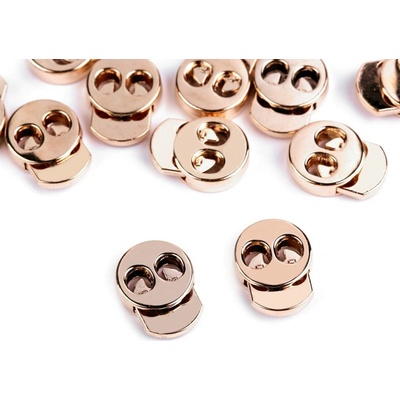 Kovové brzdičky 15x18 mm - růžové zlato (4 ks)