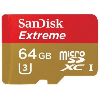 SanDisk microSDXC Extreme 64GB Class 10 UHS-I U3 (SDSQXNE-064G-GN6MA/139762)