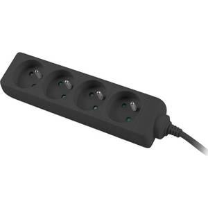 Lanberg power strip 1m, 4 sockets, s for UPS system (PS0-04E-0100-IEC-BK)