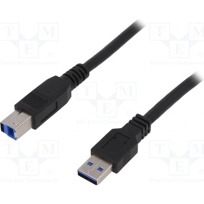 Logilink CU0023 USB 3.0, USB A vidlice, USB B vidlice, niklovaný, 1m, černý