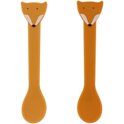 Trixie Baby Dětské silikonové lžičky Mr. Fox 2 ks