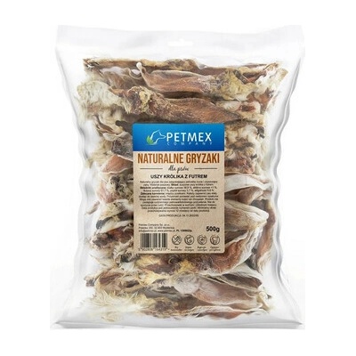 PETMEX Uši Králíka s kožešinou 500 g