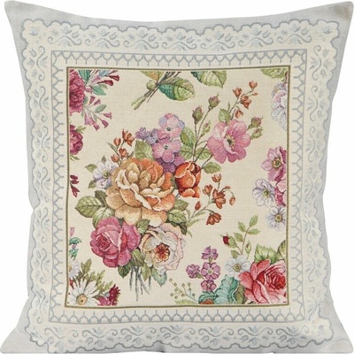 Takoy Gobelinová zdobený tkaným kvetinovým motívom-HF-406259 45 x 45 cm