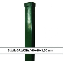 RETIC Plotový stĺpik GALAXIA ZN+PVC 60x40x1,5x2400, zelený