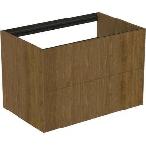 Ideal Standard Atelier Conca стенен долен шкаф, цвят тъмен орех, 2 чекмеджета, 80 см (T4356Y5)
