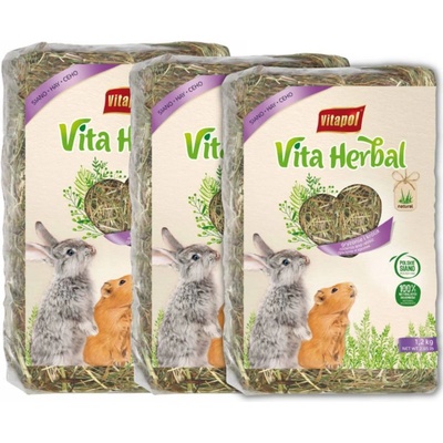 VITAPOL Seno pre hlodavce 3 x 1,2kg