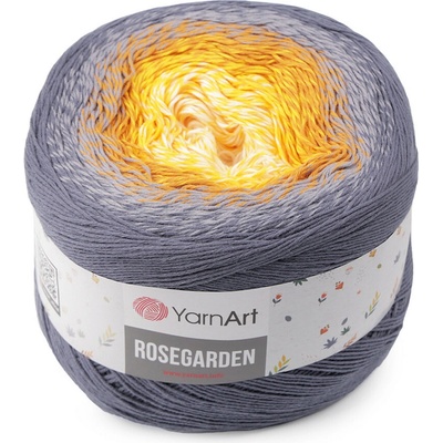 Bavlněná pletací příze Rosegarden 250 g Varianta: 10 (326) šedá žlutá, Balení: 1 ks