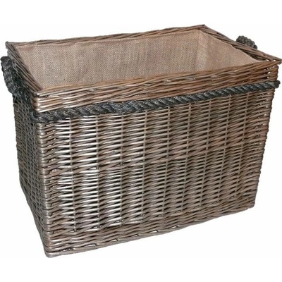 Košíkárna Koš na dřevo proutěný šedý 50x30 cm – Hledejceny.cz