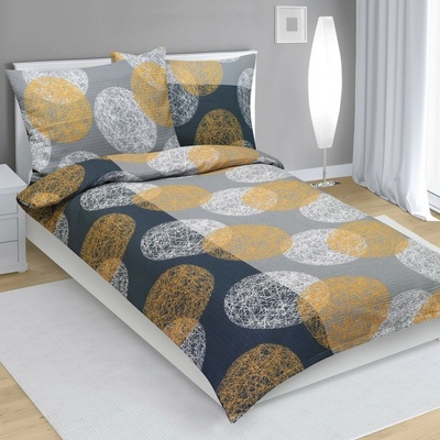 Bellatex bavlna obliečky Guľa sivooranžová 140x200 70x90