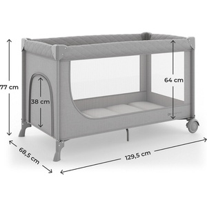 KinderKraft LEODY UP сгъваема бебешка кошара GREY (KCLEODUPGRY0000) - xmall