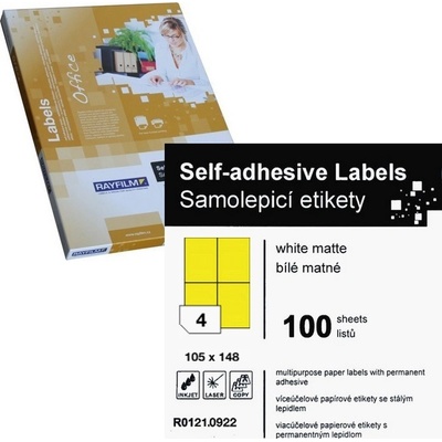 Rayfilm R0121 žluté etikety 105x148mm 100 listů
