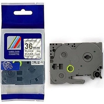 Brother TZ-M61 / TZe-M61, 36mm, čierna tlač/průhledný matný podklad, kompatibilná páska