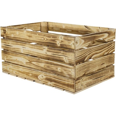 Buildify Drevená debna opálená 60 x 39 x 30 cm