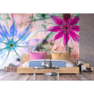 Ag Design FTNXXL-2492 Vliesová fototapeta Siluety z květin rozměry 360 x 270 cm