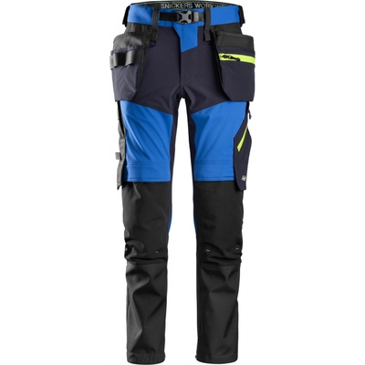 Snickers Workwear Pracovné nohavice FlexiWork+ Stretch softshell s PK modré