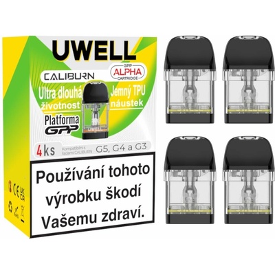 Uwell Caliburn GPP Alpha Pod 2ml cartridge 4ks 0,9ohm