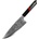 HARAHU Дамаски кухненски нож ZA-37461 - Santoku / Черен / Червен KP37461