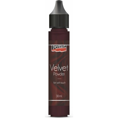 Sametový prášek na dekorování Pentart - Dark brown 30 ml