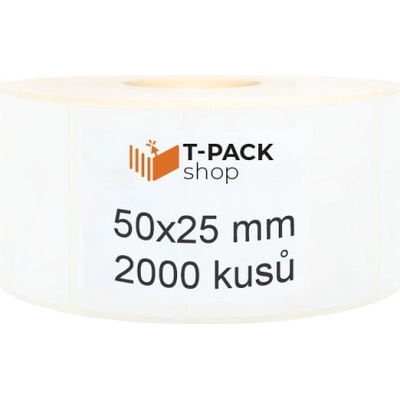 T-Pack ETR05002501 Termotransferové etikety 50 x 25 2000 ks 40 mm