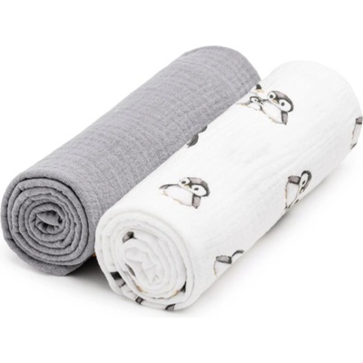 T-TOMI BIO Muslin Diapers пелени от плат Penguin 65x65 cm 2 бр