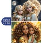Alipson Puzzle - Puzzle 2x500 The Moon and the Sun - Mother and Daughter Collection - 500 piese