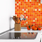 Ambiance Комплект от 9 декоративни стикера за стена Mosaics, 10 x 10 cm - Ambiance (col-tiles-ROS-A862_10x10cm)