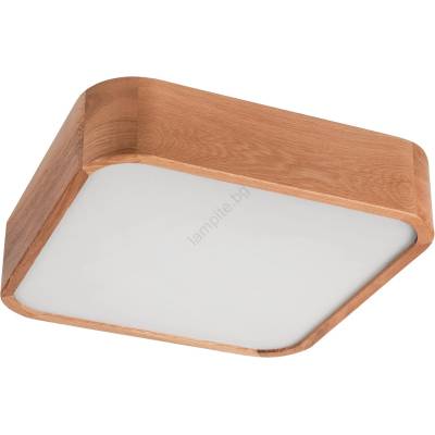 LAMKUR Плафон OAK SQUARE 2xE27/15W/230V 35x35 см дъб (LA48871)
