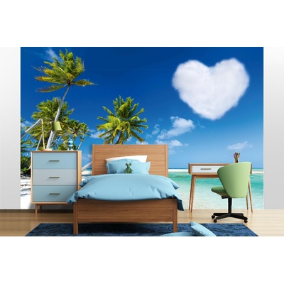 DIMEX ART Самозалепваща се флизелинова фототапета плажът харт 375 x 250 см