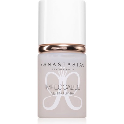 Anastasia Beverly Hills Impeccable Setting Spray матиращ и фиксиращ спрей върху фон дьо тен 24 часа 40ml