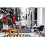 DIMEX ART Самозалепваща се флизелинова фототапета винтидж червен велосипед 375 x 250 см
