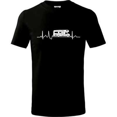EKG obytňák tričko detské čierna