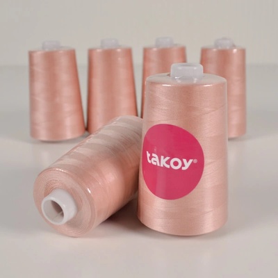 Takoy Overlock / coverlock polyesterová niť TKY 5000 farba púdrovo ružová