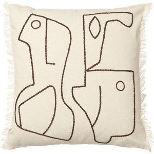 ferm LIVING Декоративна възглавница Figure 50 x 50 см мръсно бяло (1104268230)