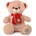 Амек Тойс Плюшена играчка Амек Тойс - Бежово мече с червен шал, 60 cm (070195-2)