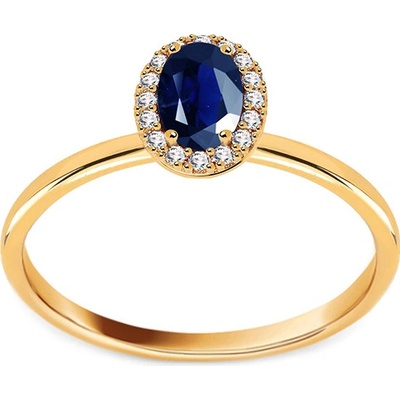 iZlato Forever Zlatý prsten s modrým zirkonem Benedita IZ5749PR