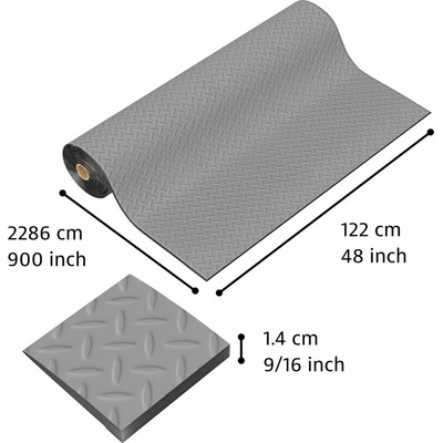 Notrax 479 Cushion Trax Protiúnavová rohož s diamantovým vzorom sivá 122 cm x 22.8m