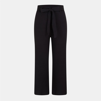 Brave Soul Панталони Brave Soul Rib Trousers with Tie Belt - Black