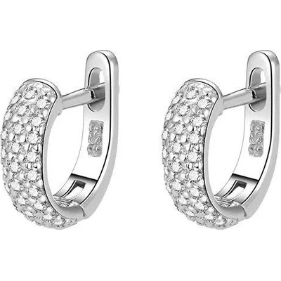 Beneto Stříbrné visací náušnice se zirkony AGUC1954