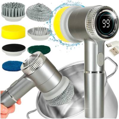 Kik Szczotka myjka elektriczna do czyszka 5w1 do bahazioni podłogi fug basenu LED (KX3295)