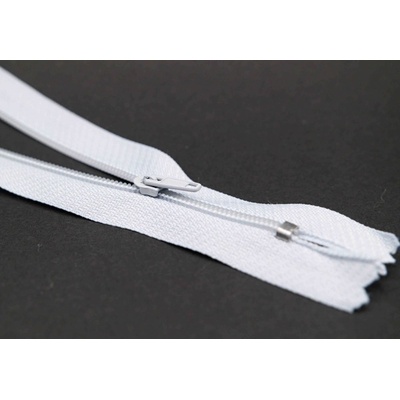 Nedeliteľný jemný plastový špirálový zips (veľkosť číslo 3) rôzne farby - dĺžka 12 cm - 60 cm 18 cm Striebristo šedá