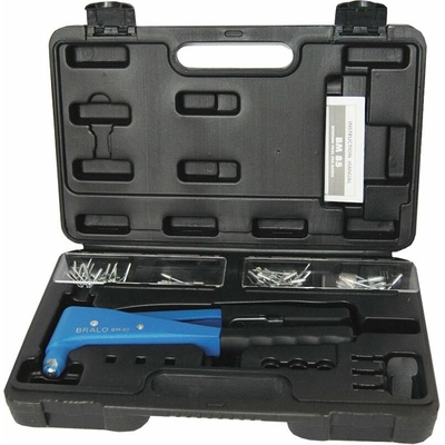 Bralo BM-85 nýtovací kleště s převodem 2,4-5,0mm s nýty v kufru