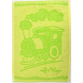 Profod Dětský ručník Train 30 x 50 cm Zelená